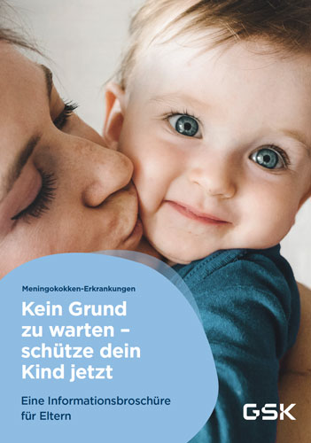 Titelblatt der Elternbroschüre - Frau küsst ein Baby